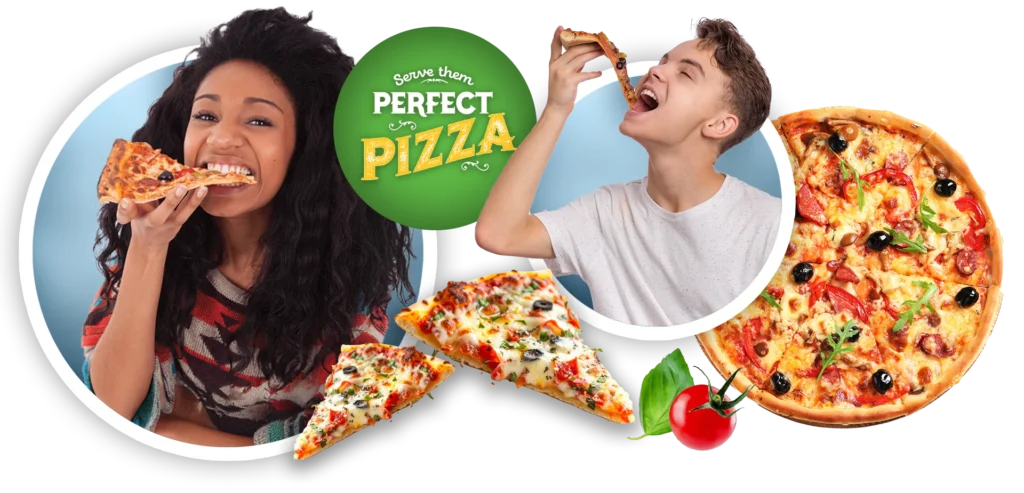 Kids eating pizza